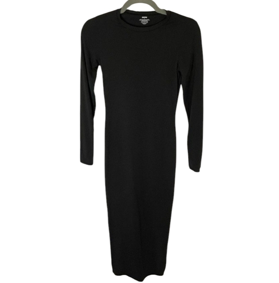 SKIMS Maxi Dress Fits Everybody Crew Long Sleeve Dress Black Onyx Medium - Picture 3 of 4